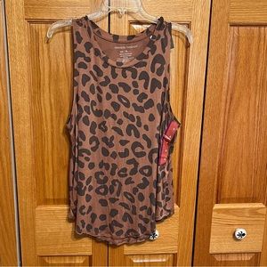 Grayson threads animal print tank top.Size XL.Brown background with gray…